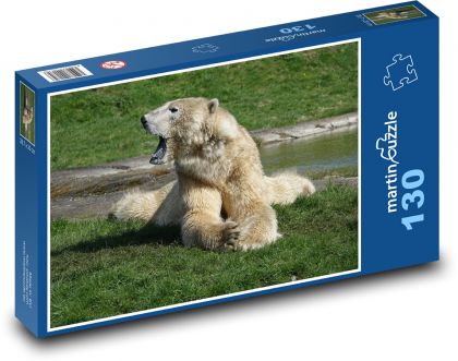 Medvěd bílý - Puzzle 130 dílků, rozměr 28,7x20 cm