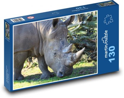 Nosorožec v prírode - Puzzle 130 dielikov, rozmer 28,7x20 cm 