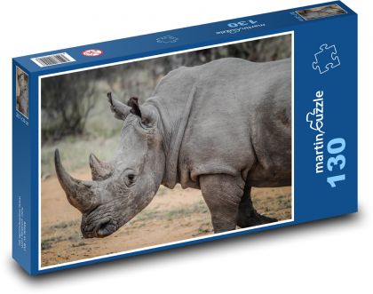Nosorožec - Puzzle 130 dílků, rozměr 28,7x20 cm