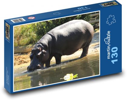 Hipopotam - Puzzle 130 elementów, rozmiar 28,7x20 cm