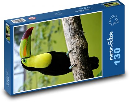 Toucan on a branch - Puzzle 130 pieces, size 28.7x20 cm 
