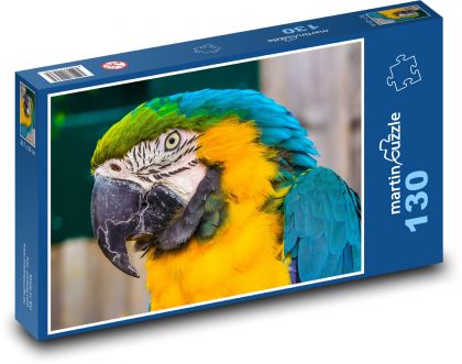 Papoušek - Puzzle 130 dílků, rozměr 28,7x20 cm