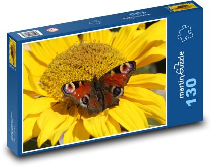 Babočka Pfauenauge, Schmetterling - Puzzle - 130 Teile