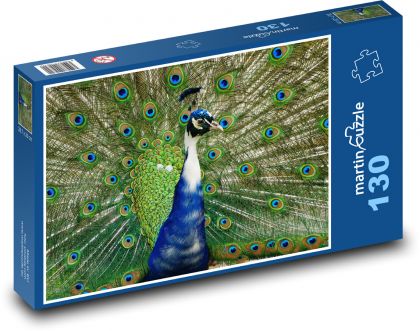Peacock - Puzzle 130 pieces, size 28.7x20 cm 