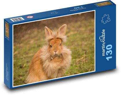 Chlupatý hnědý králík - puzzle 130 dílků