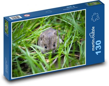 Maus im Gras versteckt - Puzzle - 130 Teile