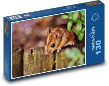 Myška lezoucí po plotě Puzzle 130 dílků - 28,7 x 20 cm