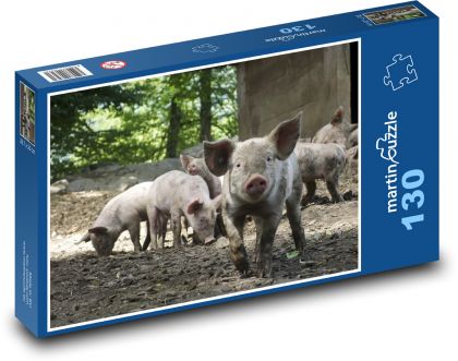 Prasiatka v lese - Puzzle 130 dielikov, rozmer 28,7x20 cm 