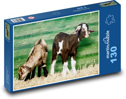 Małe dzieci na farmie - Puzzle 130 elementów, rozmiar 28,7x20 cm