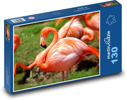 Flamingi - Puzzle 130 elementów, rozmiar 28,7x20 cm
