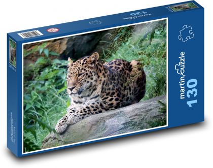 Leopard - Puzzle 130 dielikov, rozmer 28,7x20 cm 