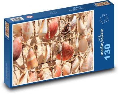 Shells tied to a rope - Puzzle 130 pieces, size 28.7x20 cm 