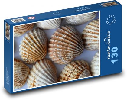 Hnedé morské mušle - Puzzle 130 dielikov, rozmer 28,7x20 cm 