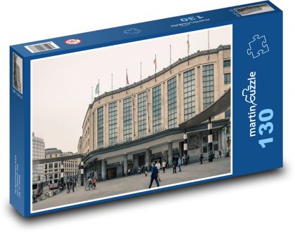 Dworzec Centralny w Brukseli - Puzzle 130 elementów, rozmiar 28,7x20 cm