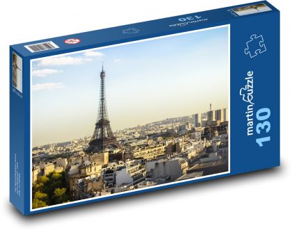 Paříž - Eiffelova věž - Puzzle 130 dílků, rozměr 28,7x20 cm