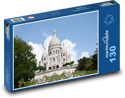 Paryż, słynna Bazylika Montmartre - Puzzle 130 elementów, rozmiar 28,7x20 cm