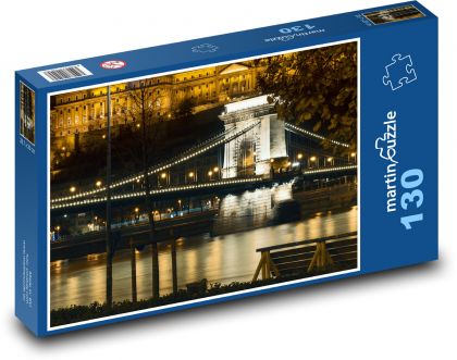 Most Łańcuchowy Budapeszt - Puzzle 130 elementów, rozmiar 28,7x20 cm