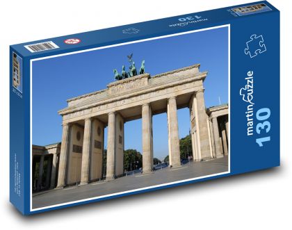 Brama Brandenburska - Berlin - Puzzle 130 elementów, rozmiar 28,7x20 cm