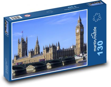 Londýn - Westminsterský palác - Puzzle 130 dílků, rozměr 28,7x20 cm
