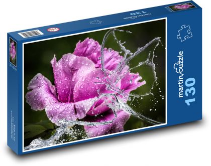 Květiny - Pivoňka - Puzzle 130 dílků, rozměr 28,7x20 cm