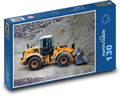 Nakladač pri práci v lome - Puzzle 130 dielikov, rozmer 28,7x20 cm 