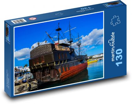 Velká loď v přístavu Thajsko - puzzle 130 dílků