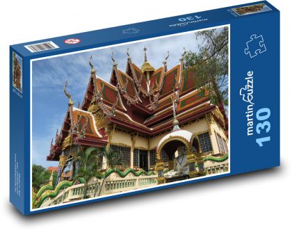 Thajsko - Chrám Pagoda - Puzzle 130 dílků, rozměr 28,7x20 cm
