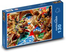 Čínský drak – Symbol síly a štěstí Puzzle 130 dílků - 28,7 x 20 cm
