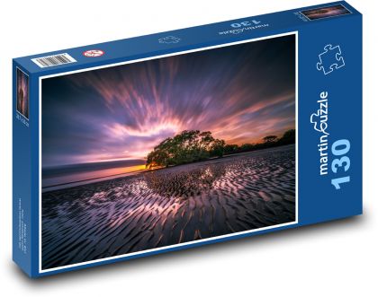 Odliv při západu slunce - puzzle 130 dílků