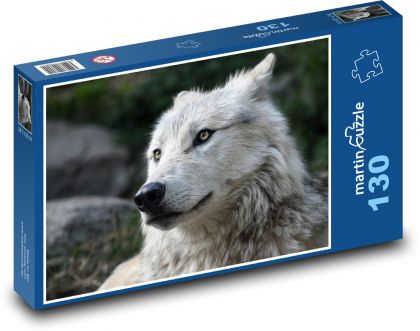 Vlk - divoké zvíře - Puzzle 130 dílků, rozměr 28,7x20 cm