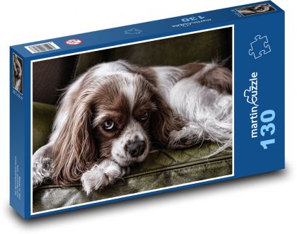 King Charles Spaniel - pes - Puzzle 130 dielikov, rozmer 28,7x20 cm 