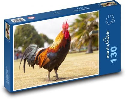 Barevný kohout - puzzle 130 dílků