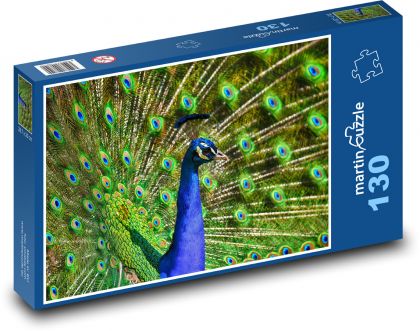 Pfau - Vogel - Puzzle - 130 Teile