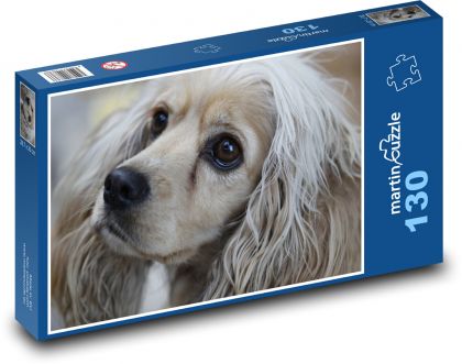 Cocker Spaniel, portret psa - Puzzle 130 elementów, rozmiar 28,7x20 cm