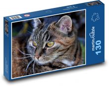 Weißbärtige Katze Puzzle 130 Teile - 28,7x20 cm