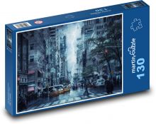 Miasto, ulica, burza Puzzle 130 elementów - 28,7x20 cm