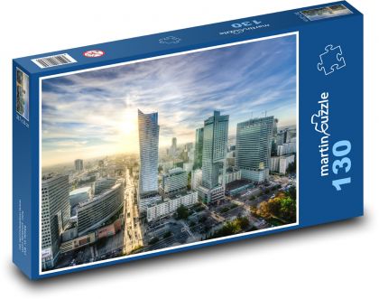 Polska - Warszawa - Puzzle 130 elementów, rozmiar 28,7x20 cm