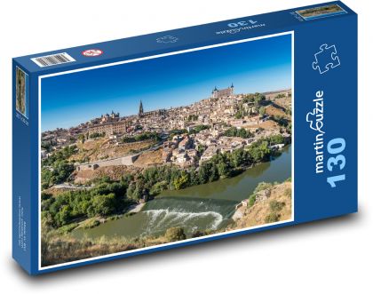 Španělsko - Toledo, řeka Tajo - puzzle 130 dílků
