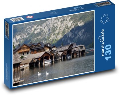 Jezero - Hallstatt - Puzzle 130 dílků, rozměr 28,7x20 cm