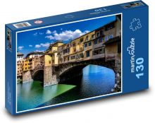 Włochy, most, budynek Puzzle 130 elementów - 28,7x20 cm