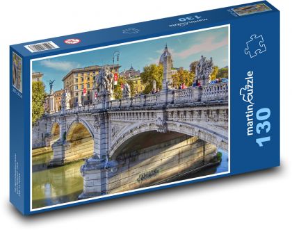 Italy - Rome, the bridge - Puzzle 130 pieces, size 28.7x20 cm 