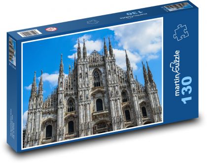 Itálie - Miláno, Katedrála - Puzzle 130 dílků, rozměr 28,7x20 cm