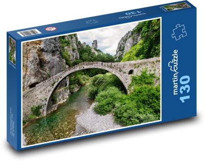 Řecko - Ioannina, most - Puzzle 130 dílků, rozměr 28,7x20 cm
