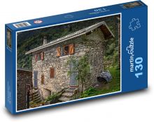 Carnino, kamenný dům v Itálii Puzzle 130 - 28,7x20 cm