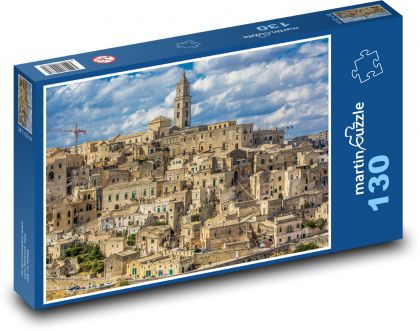 Itálie - Matera, Sassi - Puzzle 130 dílků, rozměr 28,7x20 cm