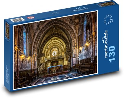 Francúzsko - Kostol - Puzzle 130 dielikov, rozmer 28,7x20 cm 