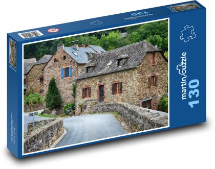 Francja - Stare domy - Puzzle 130 elementów, rozmiar 28,7x20 cm