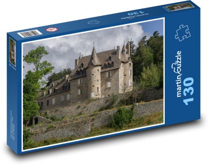 Francie - Lozere, hrad - Puzzle 130 dílků, rozměr 28,7x20 cm