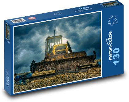 Bulldozer on a construction site - Puzzle 130 pieces, size 28.7x20 cm 