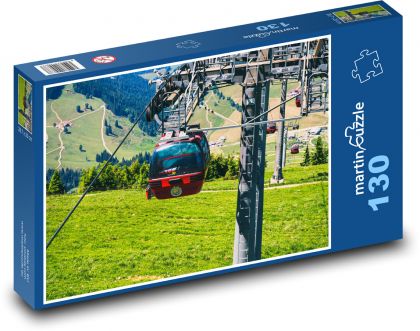 Austria - Alpy, kolejka linowa - Puzzle 130 elementów, rozmiar 28,7x20 cm